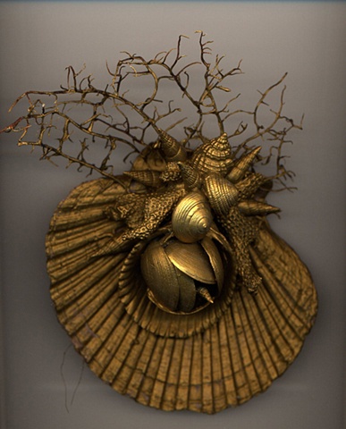 Rich Gold Shell Ornament