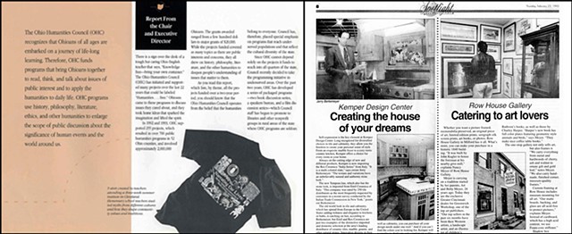 Product photography and small business images for news stories - 1994 & 1995, Ohio Humanities Council Annual Report & East Side Weekend newspaper, Cincinnati OH