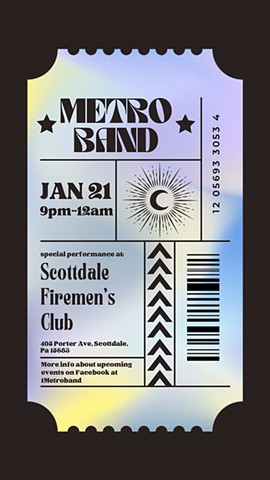 Metro Band event flyer