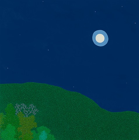 Ringed Moon Over Slaters Ridge Wyatt Mt