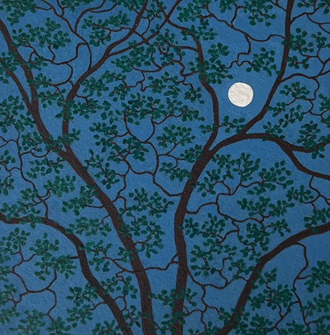 Full Moon and the Locust Tree Wyatt MT