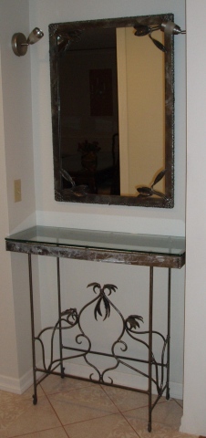 entrance table and Mirror
