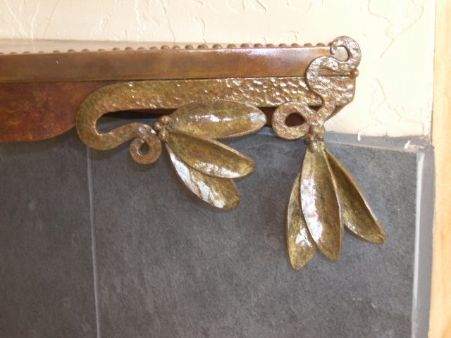 fireplace mantle detail