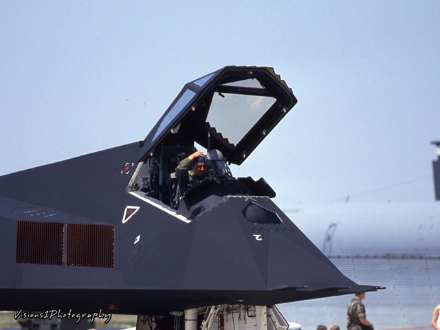 F-117 Nighthawk Arrival at O'Hare Intl. Airport Chicago, Il.