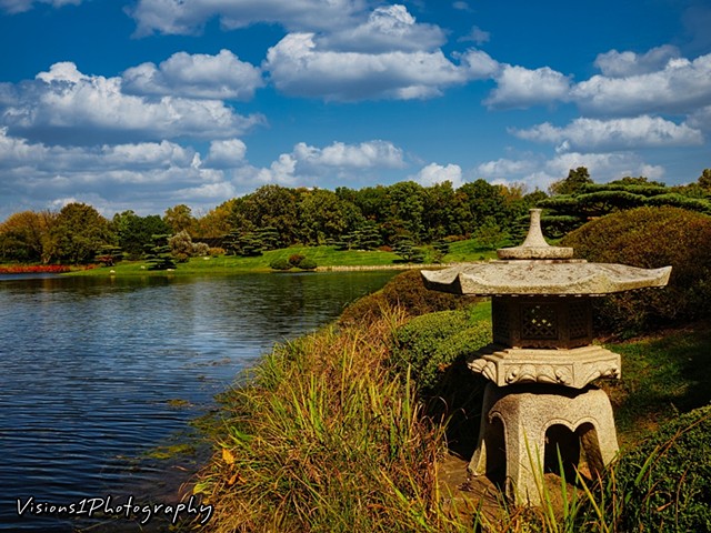 Japanese Lantern and Lagoon Chicago Botanic Garden Glencoe, Il. 