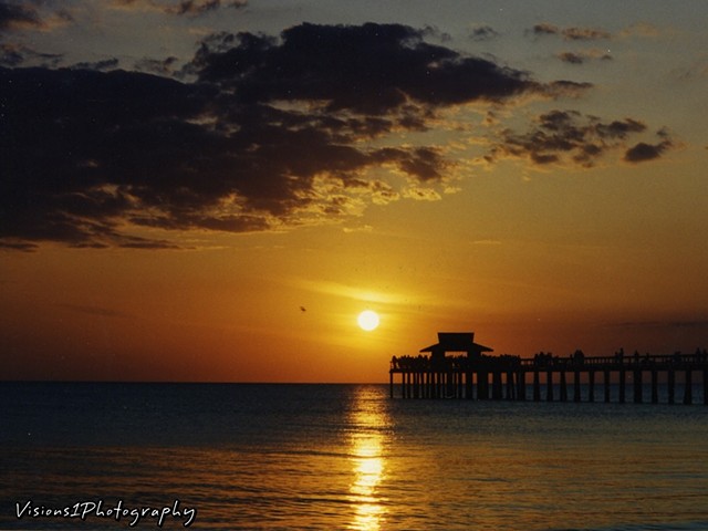 Sunset at Naples Florida Pier