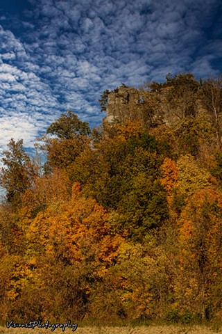 Great River Road Fall Trees and Bluffs (1)