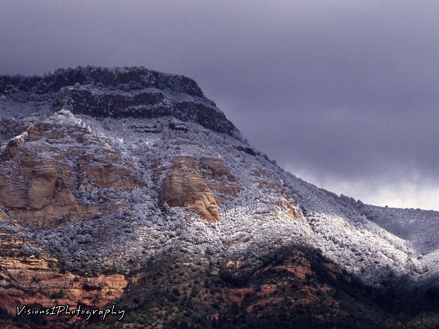 Snow and Red Rocks Sedona Az.