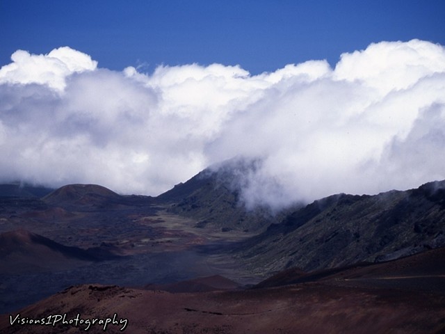Inside the Crater Haleakala National Park Maui Hi.