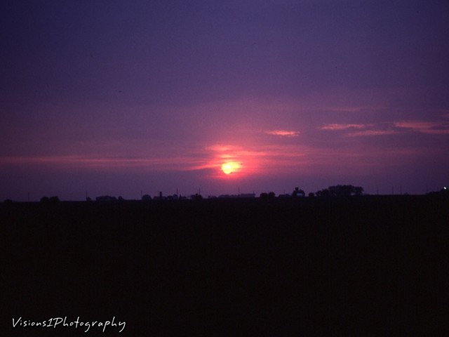 Purple Sunset Near Dekalb Il.