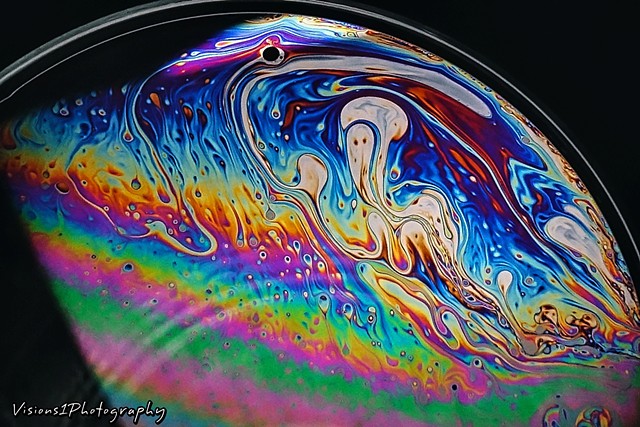 Soap Film on Drinking Glass