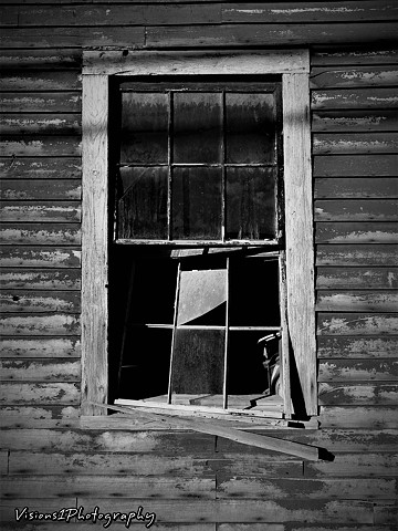 Old Barn Window Black and White Vt.