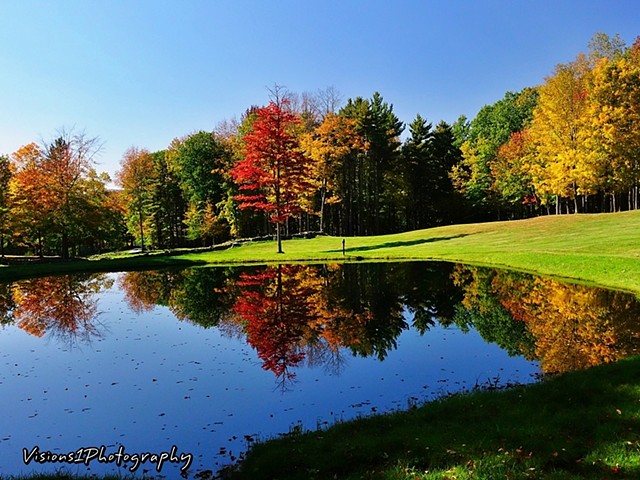 Small Pond with Fall Tree Reflections Vermont