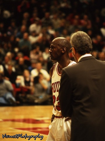 Michael Jordan and Phil Jackson Chicago Bulls