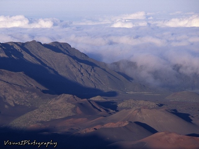 Haleakala Crater at Sunset Haleakala National Park Maui Hi.