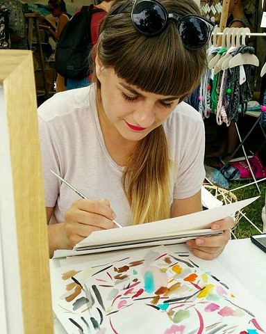 Painting live portraits at WOMADelaide 2016