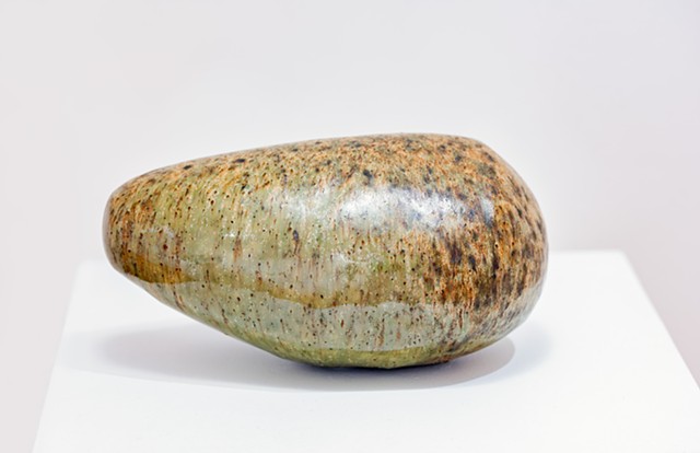 Pebble of the Day #1, stoneware clay, glazes, gas fired $410 AUD (available)
