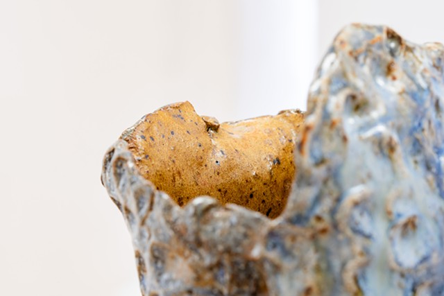 Pebble of the Day #11 (detail), stoneware clay, glazes, gas fired $395 AUD