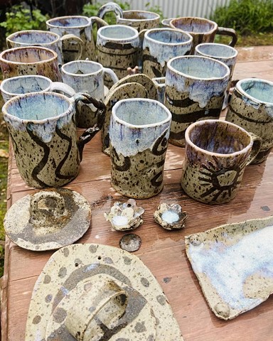 Student outcomes! (glazed + gas fired by Fruzsi)