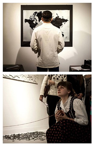 Performing with Elyas Alavi at Nexus Gallery in exhibition 'Amounting to Something'