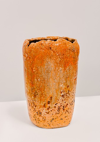 Pebble of the Day #9a, stoneware clay, glazes, gas fired, $425