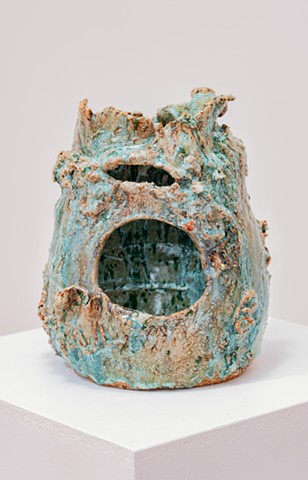 Pebble of the Day #3, stoneware clay, glazes, gas fired $425 AUD (available)