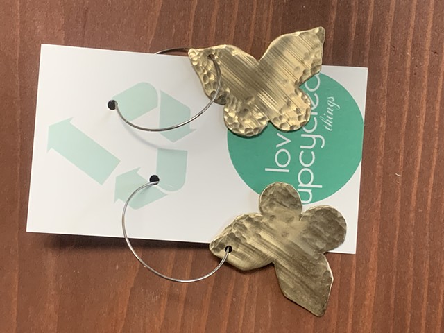 Butterfly Hoop Earrings $30