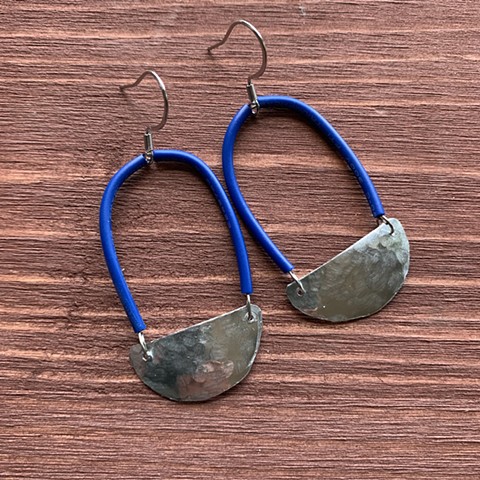 Blue Wire and Aluminum Half-Moons