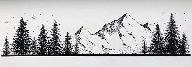 Mountain Wrap Around Tattoo Design