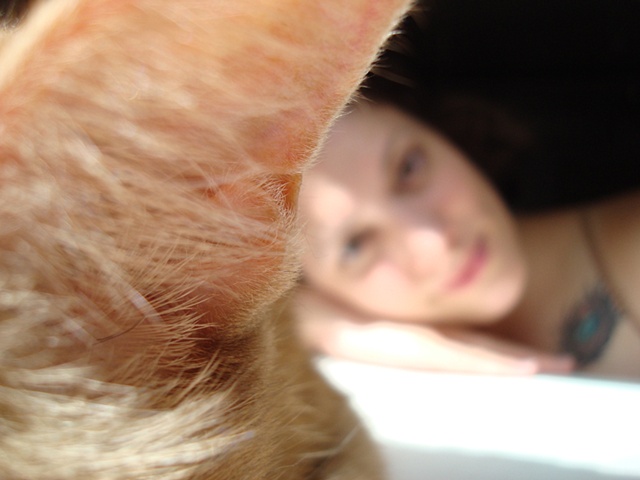 kitty's ear. girl. 