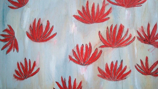 detail of red lotus 