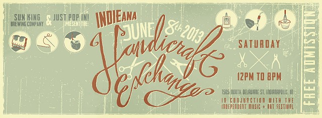 official banner for Indieana Handicraft Exchange 2013. 