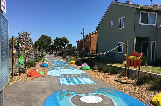 Mathieu Court Alley Play Street, Project Kaboom,  Richmond, CA, https://kaboom.org/play-everywhere/gallery/mathieu-court-alley-play-street