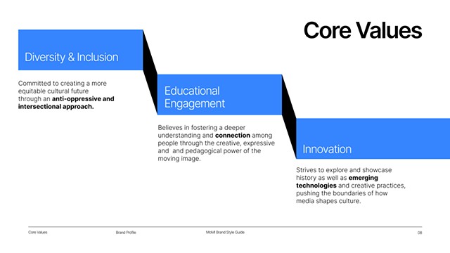 Museum of the Moving Image - Core Values