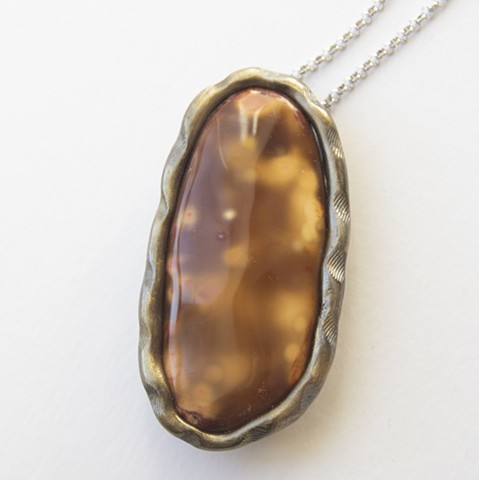 Orange/Brown Stone Necklace