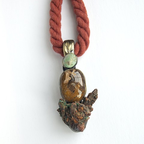 Tiger eye with turquoise