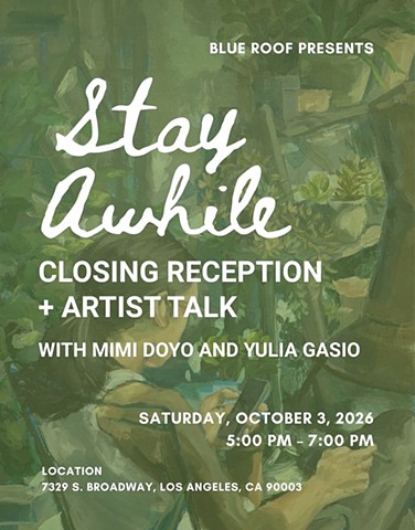 moderator, Mimi Doyo, artist in residence program Blue Roof studios