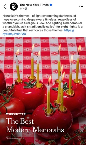 Wirecutter, NYT, "The Best Modern Menorahs"