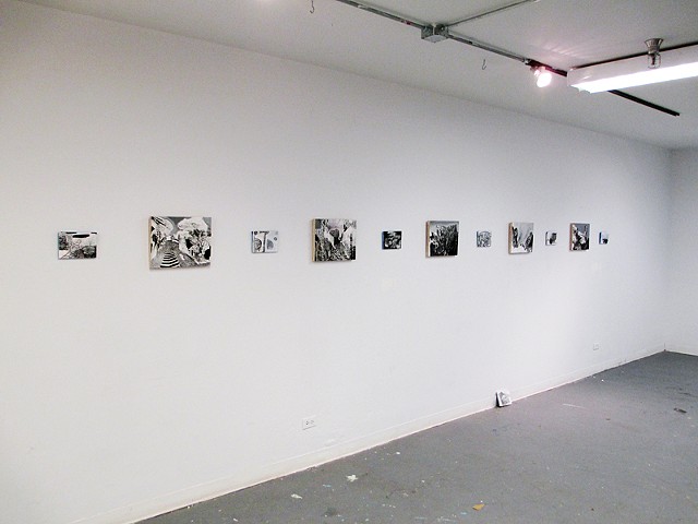 Installation view of selected "Grayscale" works at SAIC critique space 