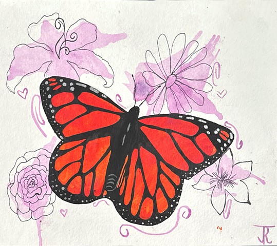 Alithia Ramirez, Alithia's Art Angels, art contest, children's art, monarch butterfly, child's drawing