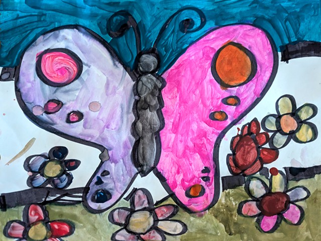 Alithia Ramirez, Alithia's Art Angels, art contest, children's art, monarch butterfly, child's drawing