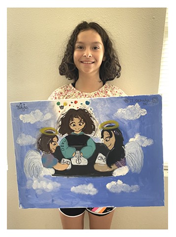 Alithia's Art Angels, Alithia Ramirez, Alithia Haven, children's art, Sofia Cantu, Amerie Jo Garza, art for kids, painting, angels, Uvalde, Uvalde Strong