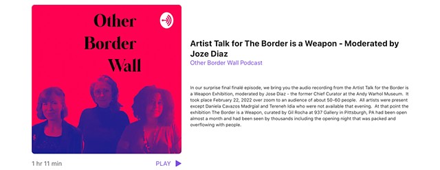 Artist Talk for The Border is a Weapon Moderated by Jose Diaz