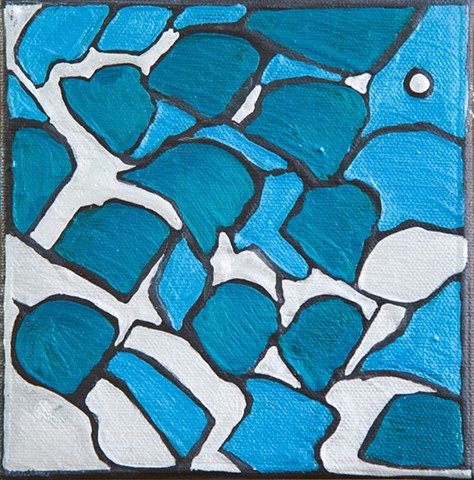 1 of 3: Sea Blue Abstract