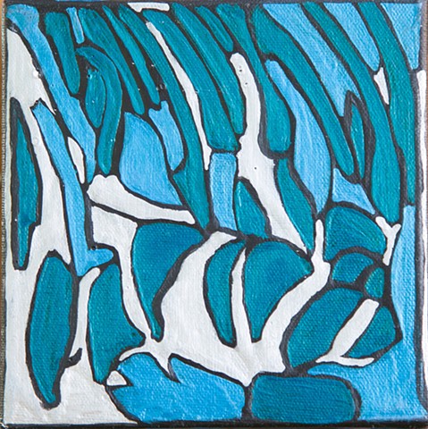 2 of 3: Sea Blue Abstract