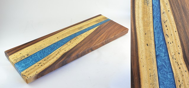 Blue Resin Large Serving Board