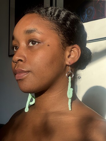 Green earring