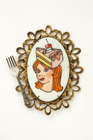 Have Her Cake and Eat it Too! (Brooch).