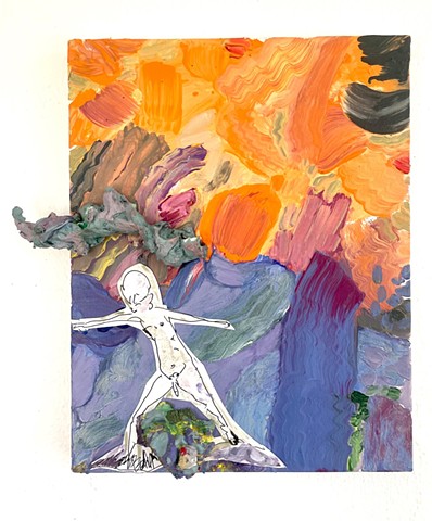 Man facing wild fires and floods Alone and Naked (from Nature was Healing) 