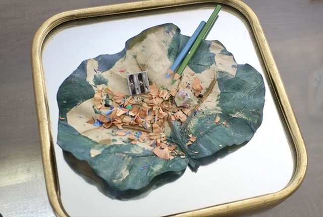 Shavings on mirror